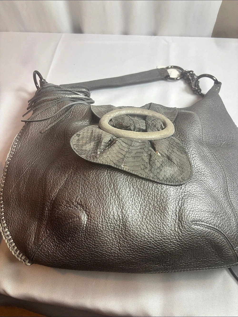 Brighton Brown & Gray Hobo Shoulder Bag